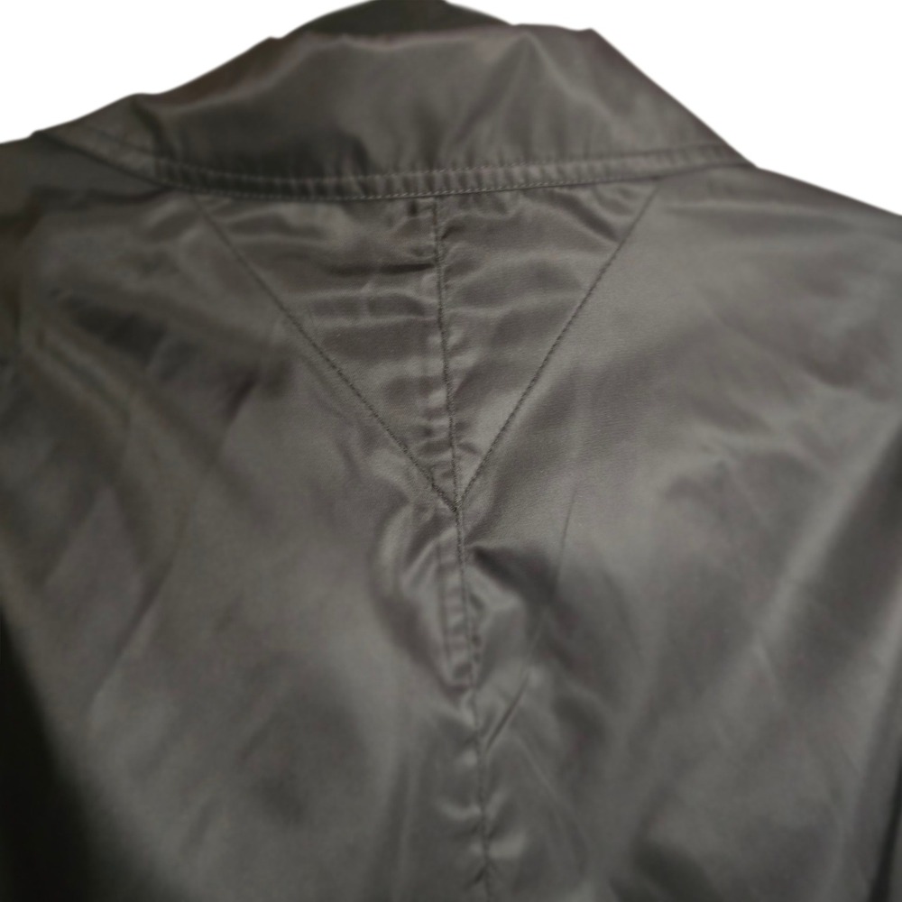 Tommy Hilfiger Black Nylon Double Breasted Trench Coat Jacket XL Vintage‎ Y2K - Picture 5 of 12